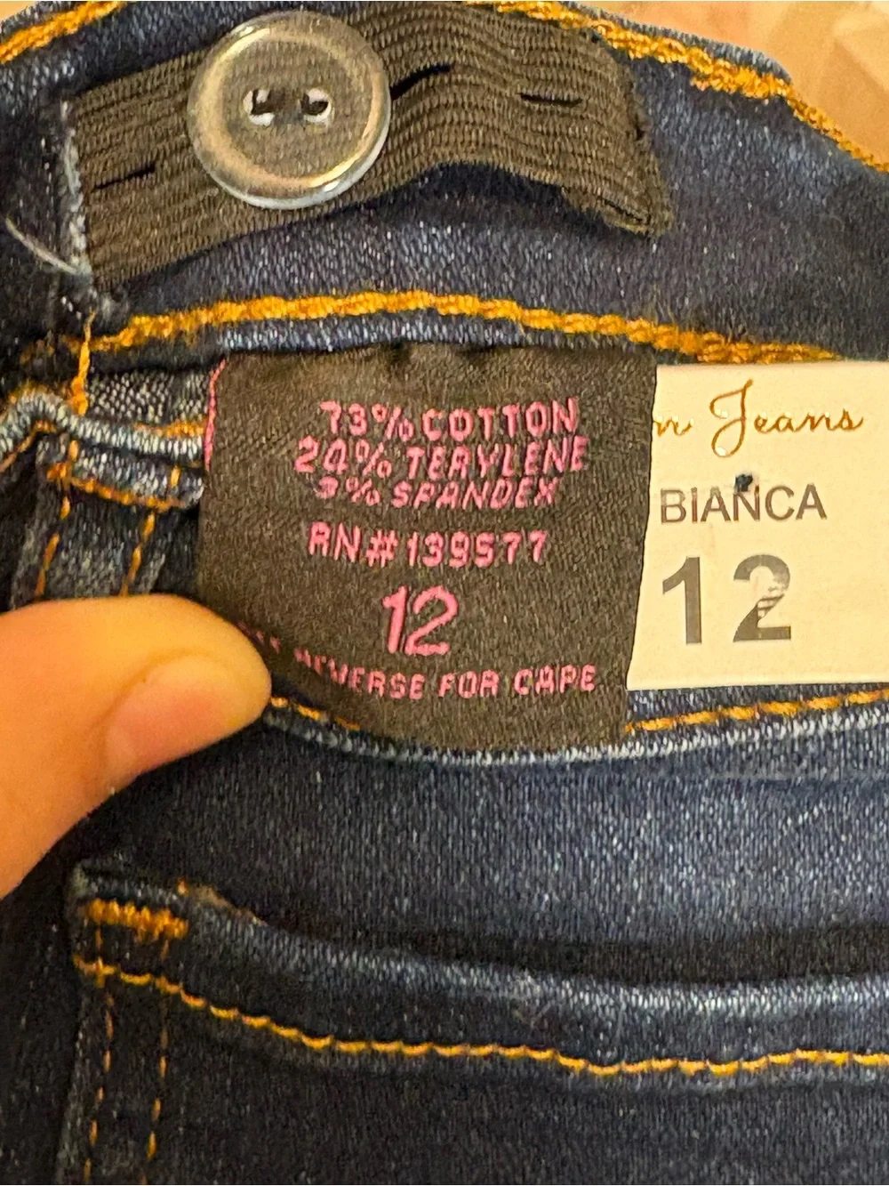 NWT Bonnie Jean Girls Premium Jeans- Size 12